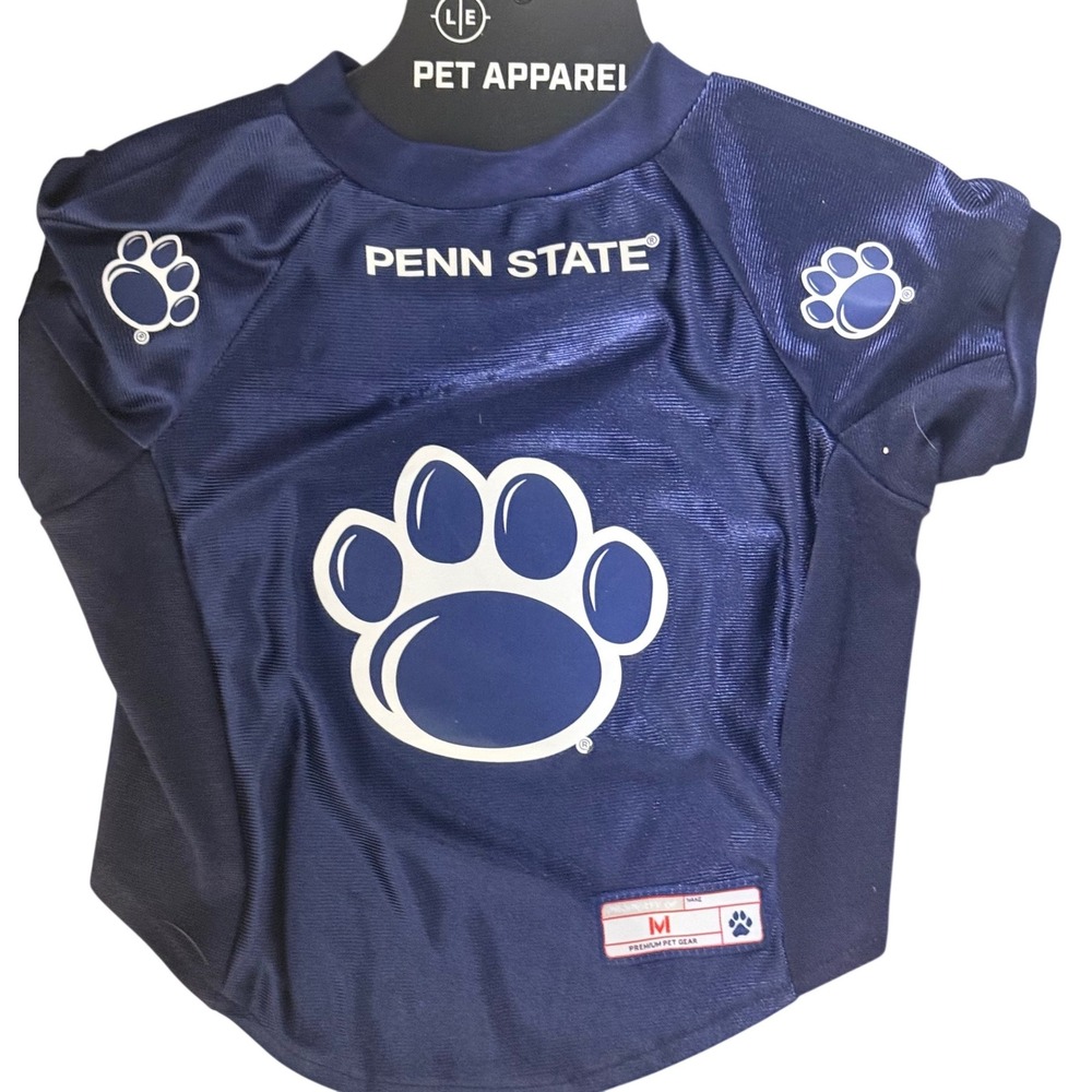Penn State Nittany Lions Pet Jersey Navy Blue NCAA Dog Cat Shirt Medium NWT